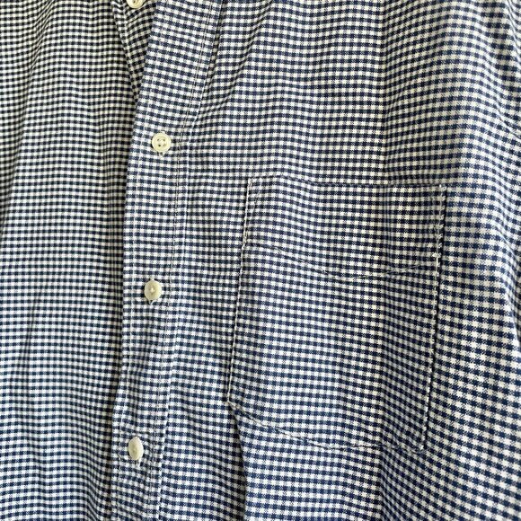 Men’s Everlane Button Up Shirt - Blue & White Gingham Print - Size Large - Picture 3 of 4